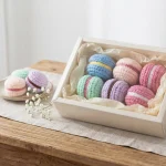 custom crochet macaron gift boxes
